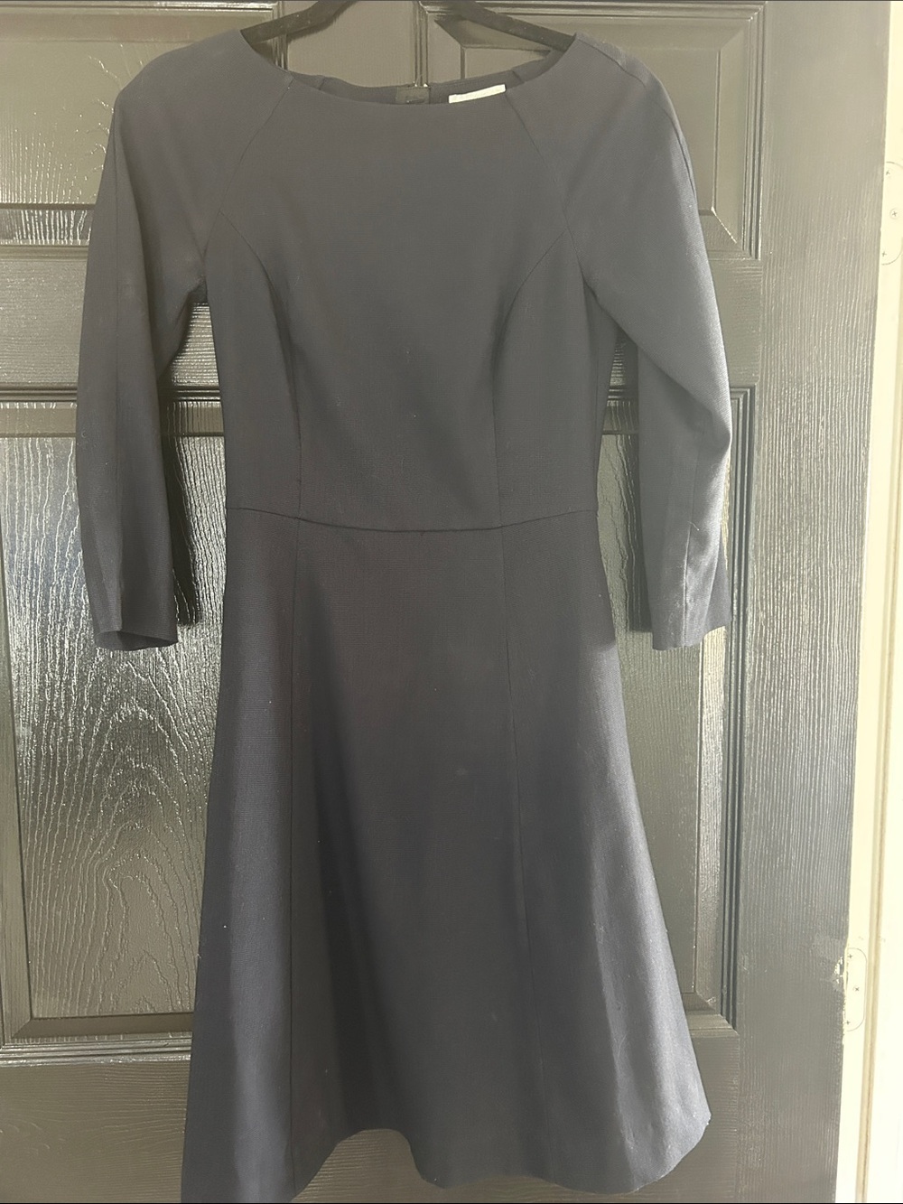 Classic H&M Navy Long-Sleeve A-Line Dress